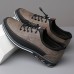 Men's Brown Casual Sneakers with Lace-Up Design Comfortable Non-Slip Walking Shoes for Daily Outdoor Activities