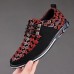 Men's Brown Casual Sneakers with Lace-Up Design Comfortable Non-Slip Walking Shoes for Daily Outdoor Activities