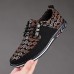 Men's Brown Casual Sneakers with Lace-Up Design Comfortable Non-Slip Walking Shoes for Daily Outdoor Activities