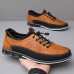 Men's Brown Casual Sneakers with Lace-Up Design Comfortable Non-Slip Walking Shoes for Daily Outdoor Activities
