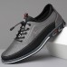 Men's Brown Casual Sneakers with Lace-Up Design Comfortable Non-Slip Walking Shoes for Daily Outdoor Activities