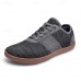 Men's Beige Mesh Barefoot Shoes Breathable, Flexible Comfort with Lace-Up Design for Outdoor & Everyday Use