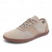 Men's Beige Mesh Barefoot Shoes Breathable, Flexible Comfort with Lace-Up Design for Outdoor & Everyday Use
