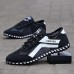 Men's Blue and Green Fashion Sneakers with High-Performance Sole - Sporty, Trendy Footwear for Outdoor Activities, Running and Active Lifestyles
