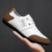 Men's White Casual Sneakers with Brown Accent - Comfortable, Trendy Style for Daily Wear