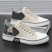 Men's Black and Orange Fashion Sneakers with Bold Print and Lace-up Design - Trendy, Casual, Ideal for Streetwear and Everyday Comfort