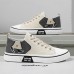Men's Black and Orange Fashion Sneakers with Bold Print and Lace-up Design - Trendy, Casual, Ideal for Streetwear and Everyday Comfort