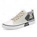 Men's Black and Orange Fashion Sneakers with Bold Print and Lace-up Design - Trendy, Casual, Ideal for Streetwear and Everyday Comfort