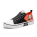 Men's Black and Orange Fashion Sneakers with Bold Print and Lace-up Design - Trendy, Casual, Ideal for Streetwear and Everyday Comfort