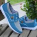 Men's Blue Casual Lace-Up Sneakers - Lightweight Mesh Shoes for Comfortable Everyday Wear