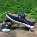 Men's Blue Casual Lace-Up Sneakers - Lightweight Mesh Shoes for Comfortable Everyday Wear