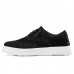 Men's Brown Knit Sneakers with White Sole and Premium Leather Accents Comfortable Casual Shoes for Everyday Wear