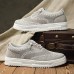 Men's Brown Knit Sneakers with White Sole and Premium Leather Accents Comfortable Casual Shoes for Everyday Wear