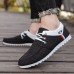 Men's Black Checkered Sneakers Breathable Nylon Lace-Up Shoes for Casual and Smart-Casual Occasions