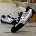 Men's Casual Beige and White Sneakers Breathable Nylon Lace-Up Shoes for Relaxed Outings and Casual Occasions