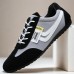 Men's Casual Beige and White Sneakers Breathable Nylon Lace-Up Shoes for Relaxed Outings and Casual Occasions