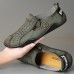 Men's Breathable Faux Leather Slip-On Casual Shoes Vintage Style Loafers with Zipper & Perforated Design for Driving, Walking & Daily Wear