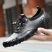 Men's White Perforated Casual Shoes with Hand-Stitched Detailing, Breathable Mesh Upper and Comfortable Slip-On Design