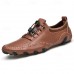 Men's White Perforated Casual Shoes with Hand-Stitched Detailing, Breathable Mesh Upper and Comfortable Slip-On Design