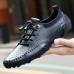 Men's White Perforated Casual Shoes with Hand-Stitched Detailing, Breathable Mesh Upper and Comfortable Slip-On Design