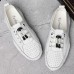 Men's White Perforated Casual Shoes with Hand-Stitched Detailing, Breathable Mesh Upper and Comfortable Slip-On Design