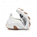 Men's White Perforated Casual Shoes with Hand-Stitched Detailing, Breathable Mesh Upper and Comfortable Slip-On Design
