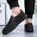 Men's Slip-On Casual Shoes with Houndstooth Pattern - Breathable Lightweight Loafers for Daily Wear and Travel
