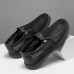 Men's Slip-On Casual Shoes with Houndstooth Pattern - Breathable Lightweight Loafers for Daily Wear and Travel