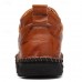 Men's Brown Leather Casual Boots with Handcrafted Stitching and Comfortable Sole for Everyday and Outdoor Wear