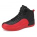 Men's Blue and White High-Top Basketball Sneakers with Non-Slip Sole - Stylish Athletic Footwear for Sports and Casual Wear