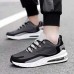 Men's Air-Cushioned Running Sneakers Breathable Lightweight Athletic Shoes with Color Block Design for Casual Sports and Fitness