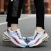 Men's Air-Cushioned Running Sneakers Breathable Lightweight Athletic Shoes with Color Block Design for Casual Sports and Fitness