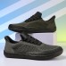 Men's Barefoot Casual Sneakers - Modern Black, Breathable Mesh, Comfort Sole - Suitable for Daily Use & Light Sports