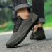 Men's Barefoot Casual Sneakers - Modern Black, Breathable Mesh, Comfort Sole - Suitable for Daily Use & Light Sports