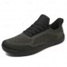 Men's Barefoot Casual Sneakers - Modern Black, Breathable Mesh, Comfort Sole - Suitable for Daily Use & Light Sports