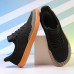 Men's Barefoot Casual Sneakers - Modern Black, Breathable Mesh, Comfort Sole - Suitable for Daily Use & Light Sports