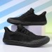 Men's Barefoot Casual Sneakers - Modern Black, Breathable Mesh, Comfort Sole - Suitable for Daily Use & Light Sports