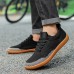 Men's Barefoot Casual Sneakers - Modern Black, Breathable Mesh, Comfort Sole - Suitable for Daily Use & Light Sports