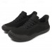 Men's Barefoot Casual Sneakers - Modern Black, Breathable Mesh, Comfort Sole - Suitable for Daily Use & Light Sports