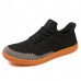 Men's Barefoot Casual Sneakers - Modern Black, Breathable Mesh, Comfort Sole - Suitable for Daily Use & Light Sports