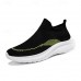 Men's Lightweight Red Slip-On Sneakers | Breathable Flyknit Upper with Comfortable Sole for Casual and Sport Activities