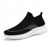 Men's Lightweight Red Slip-On Sneakers | Breathable Flyknit Upper with Comfortable Sole for Casual and Sport Activities