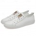 Men's White Casual Low-Top Sneakers - Comfortable and Trendy Lace-Up Shoes for Everyday Wear