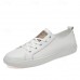Men's White Casual Low-Top Sneakers - Comfortable and Trendy Lace-Up Shoes for Everyday Wear