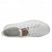 Men's White Casual Low-Top Sneakers - Comfortable and Trendy Lace-Up Shoes for Everyday Wear
