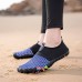 Green and Black Men's Barefoot Water Shoes with Slip-On Design and Colorful Soles for Beach and Water Activities