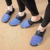 Green and Black Men's Barefoot Water Shoes with Slip-On Design and Colorful Soles for Beach and Water Activities