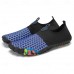 Green and Black Men's Barefoot Water Shoes with Slip-On Design and Colorful Soles for Beach and Water Activities