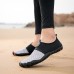Green and Black Men's Barefoot Water Shoes with Slip-On Design and Colorful Soles for Beach and Water Activities
