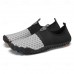 Green and Black Men's Barefoot Water Shoes with Slip-On Design and Colorful Soles for Beach and Water Activities